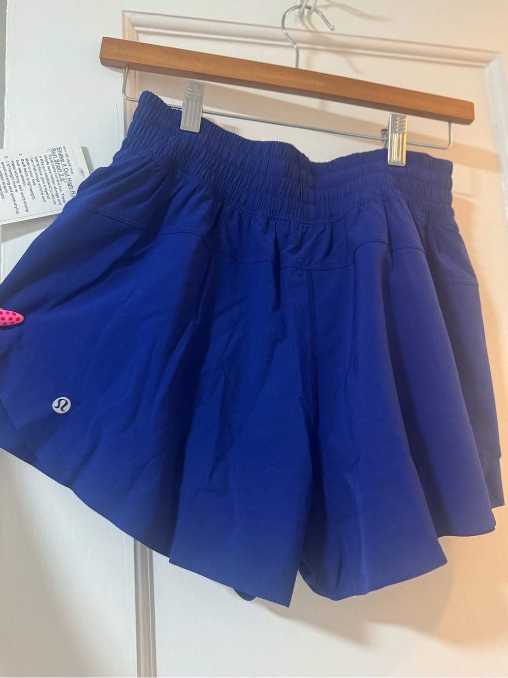 lululemon Women's Shake It Out High Rise Run Short 2.5” - Blue - Picture 2 of 3